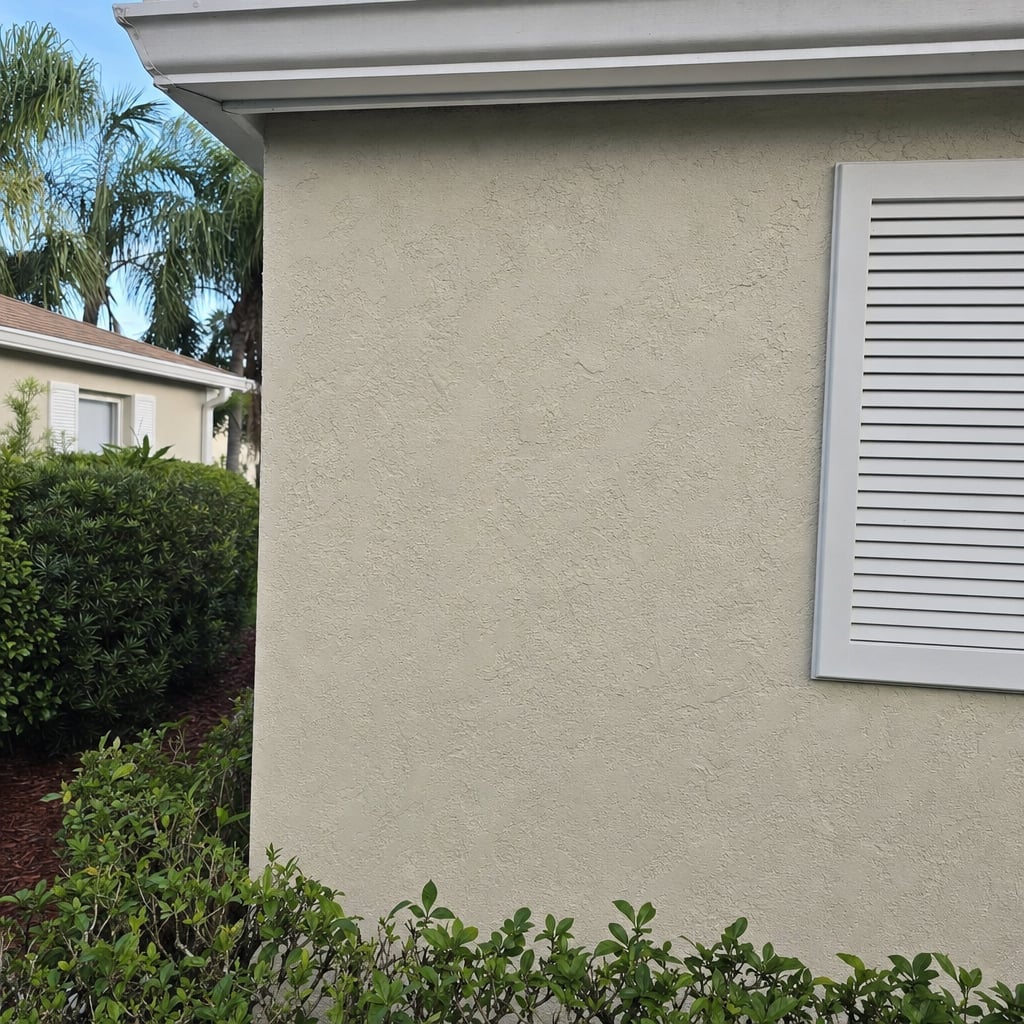 stucco crack repair project in Fort Myers