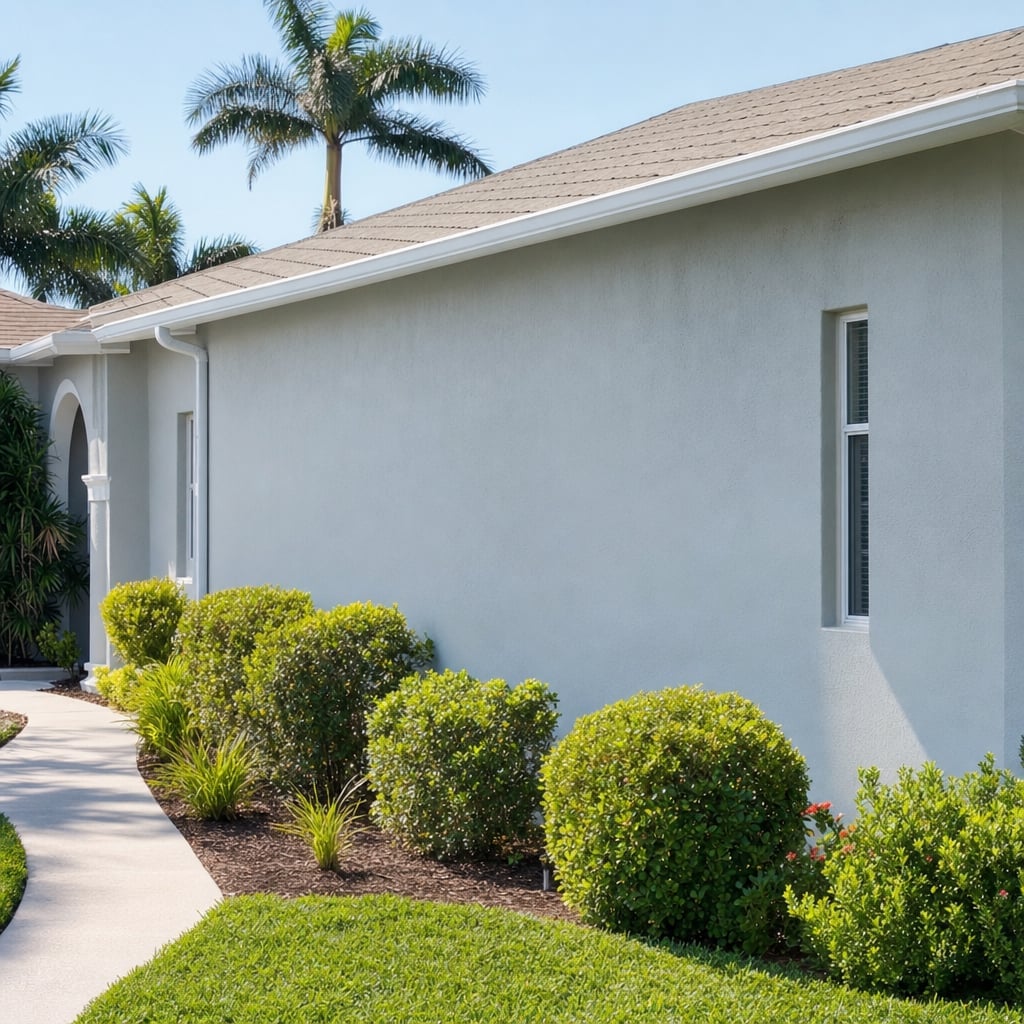 stucco crack repair project in St. Petersburg