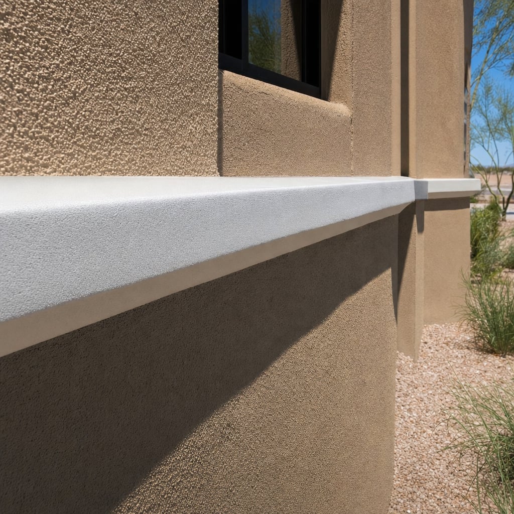 stucco facade restoration project in Henderson