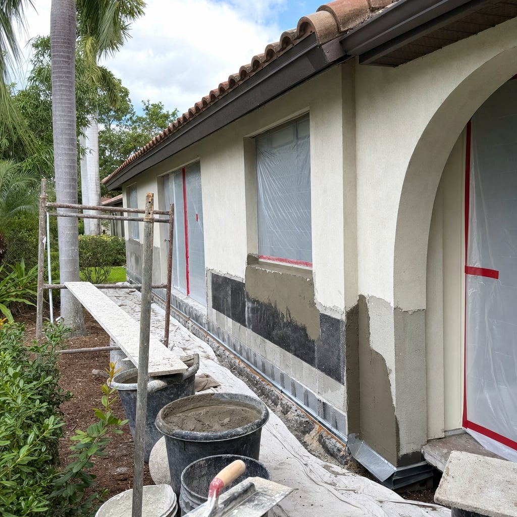 stucco weep screed project in Fort Myers