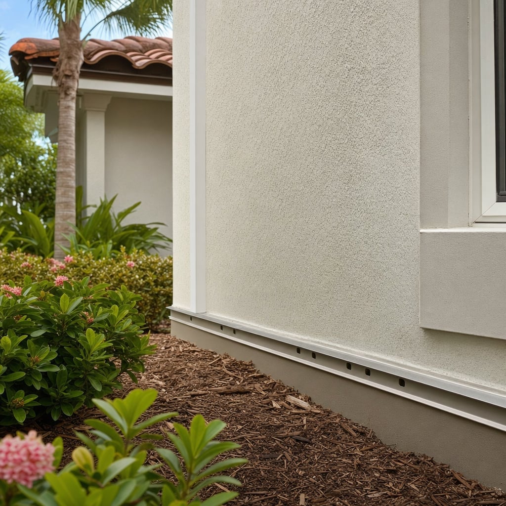 stucco weep screed project in Miami