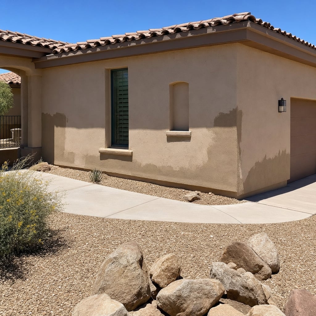 stucco patching project in Sacramento