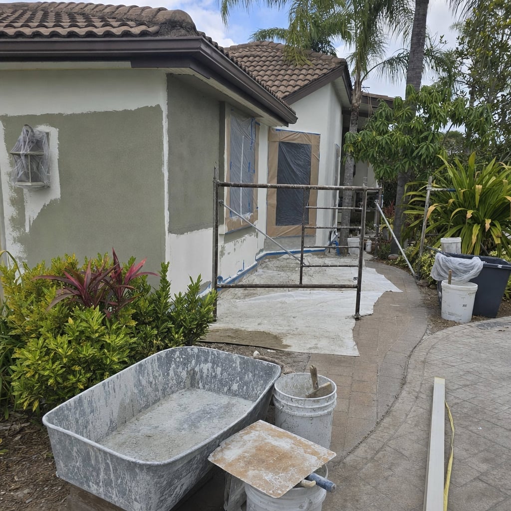 stucco resurfacing project in St. Louis