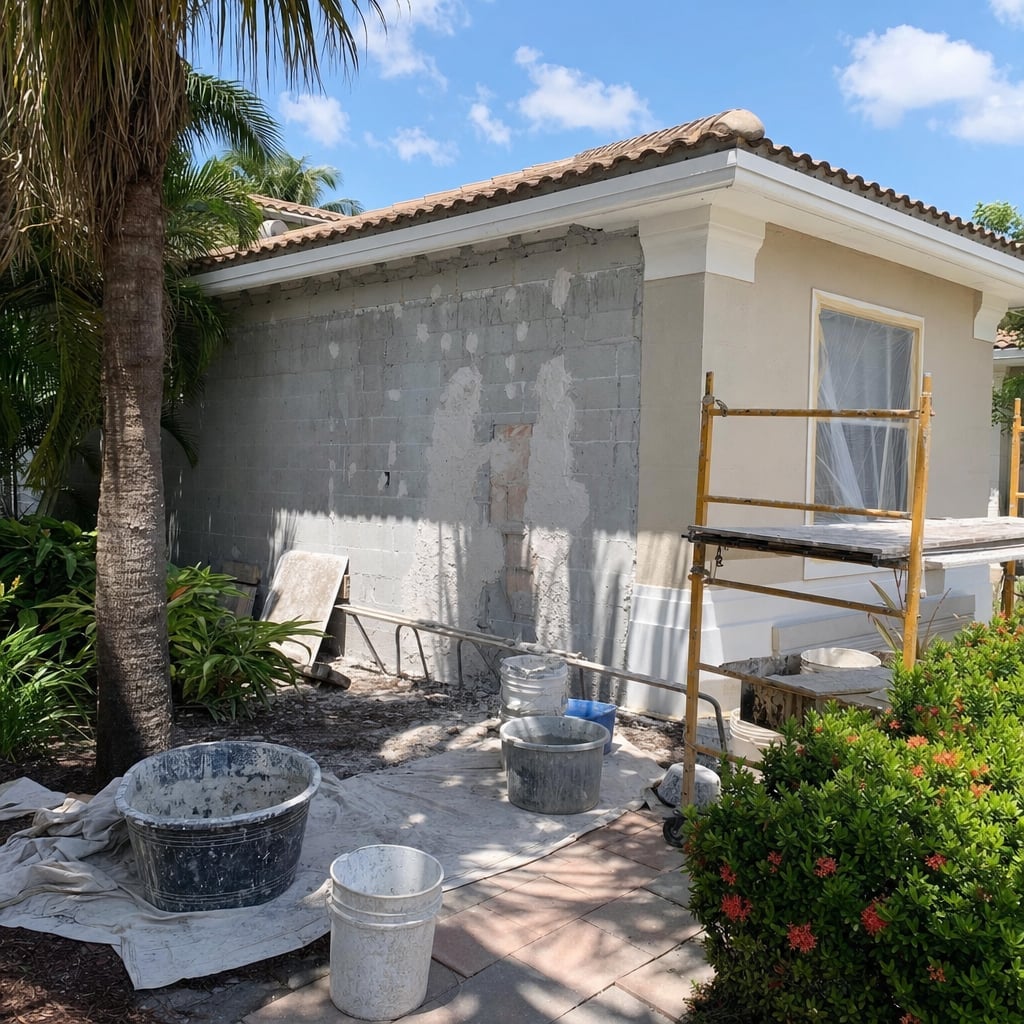 stucco remediation project in St. Louis