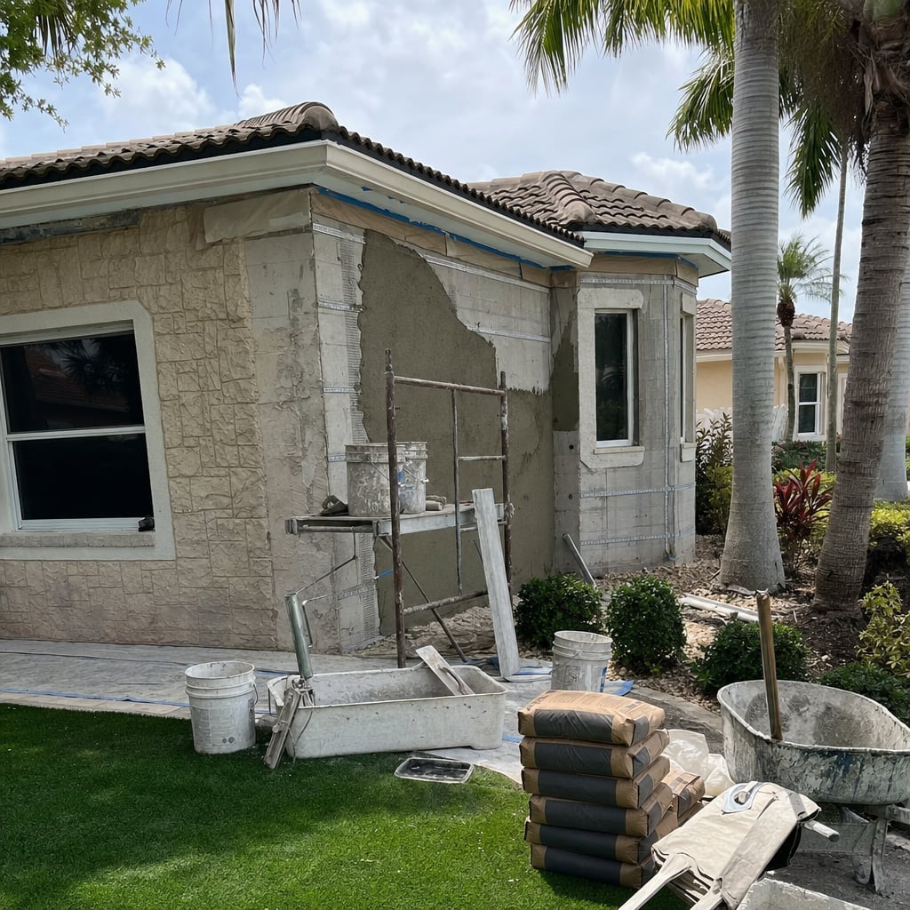 stucco siding project in Fort Myers