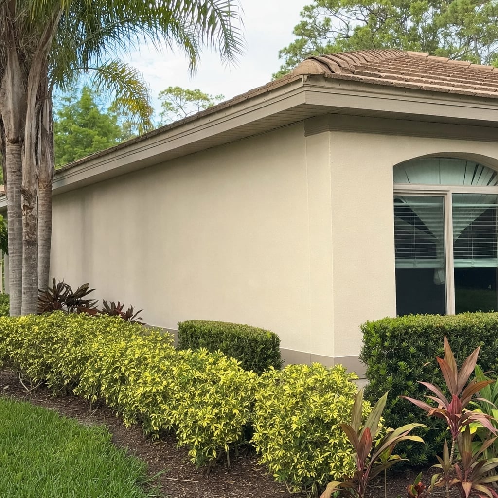stucco water damage project in Miami