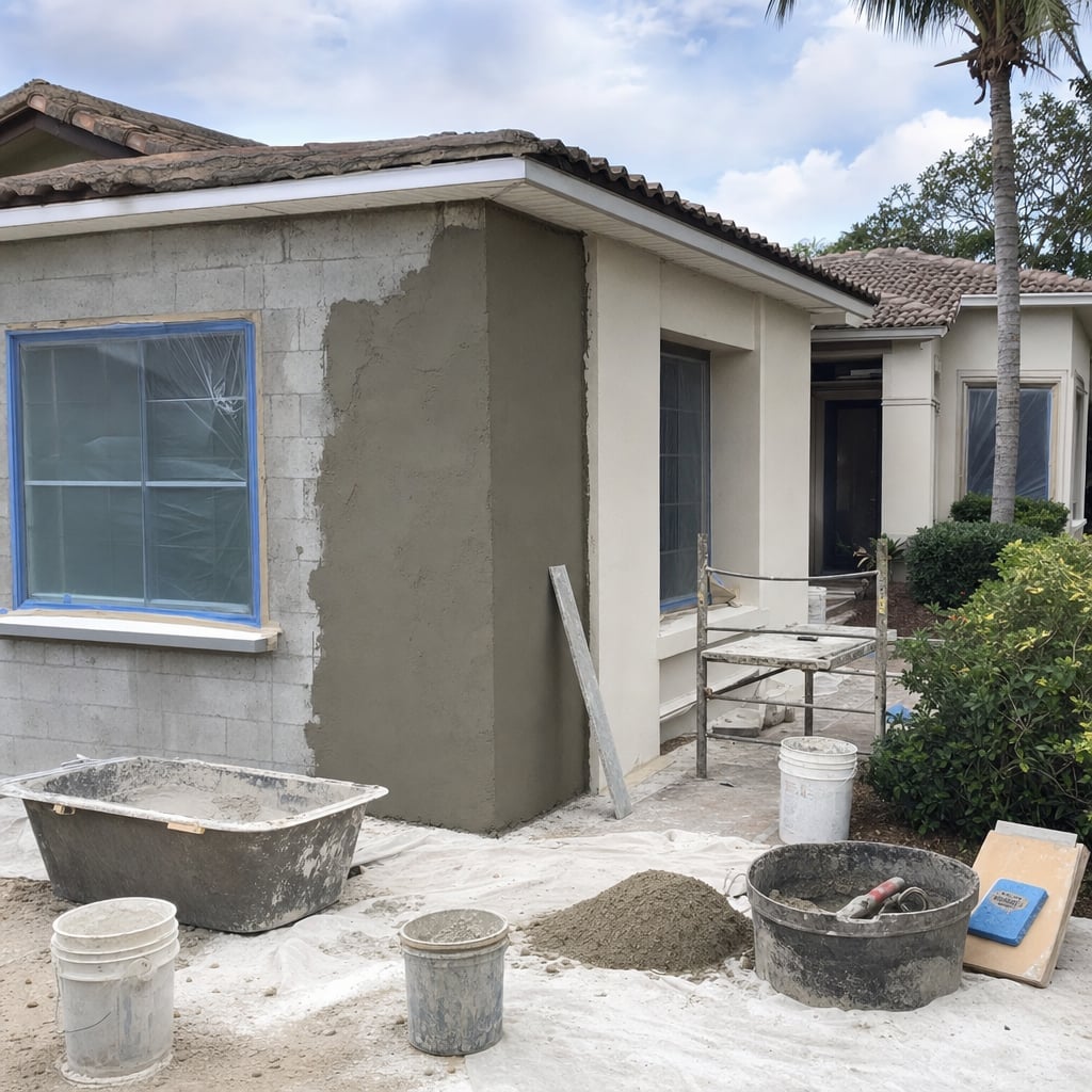 traditional stucco project in St. Petersburg