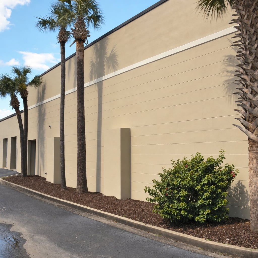 warehouse stucco project in Fort Myers