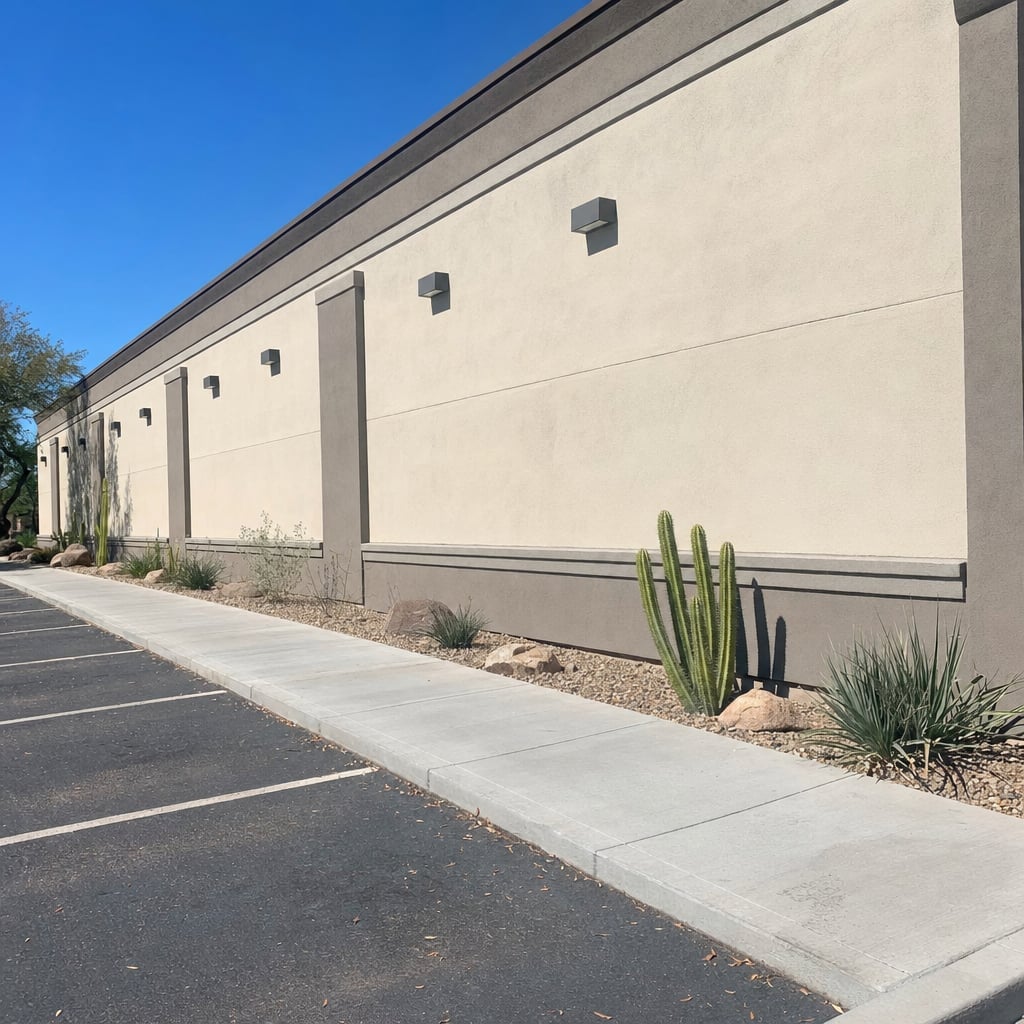 warehouse stucco project in Henderson