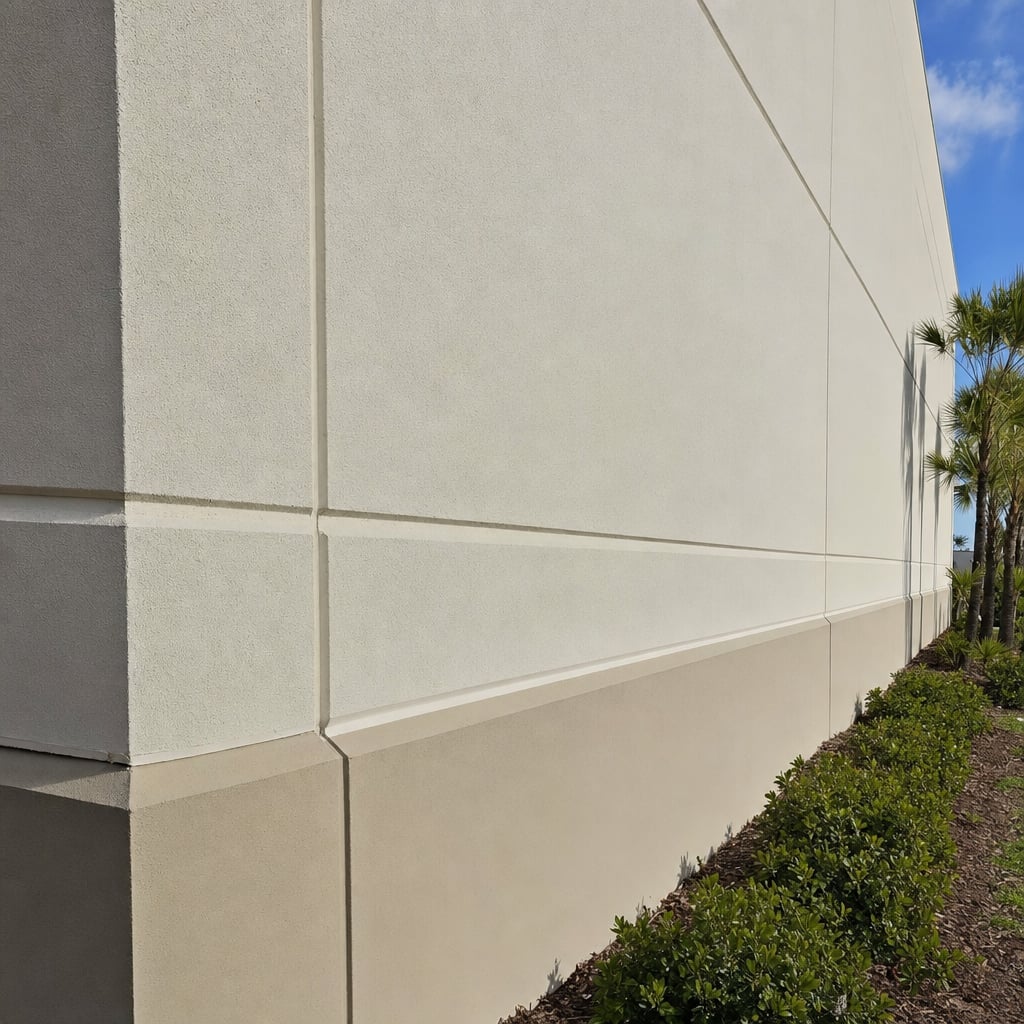 warehouse stucco project in St. Petersburg