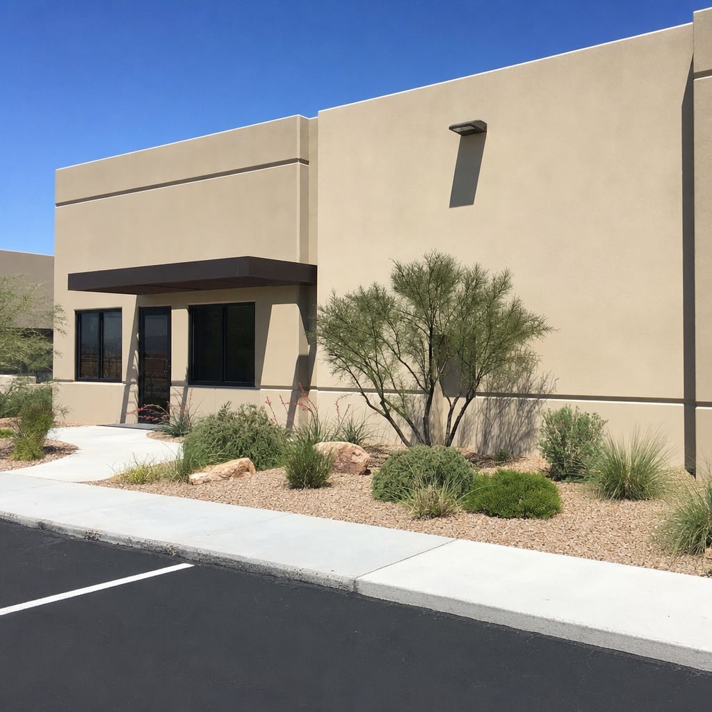 warehouse stucco project in Tucson