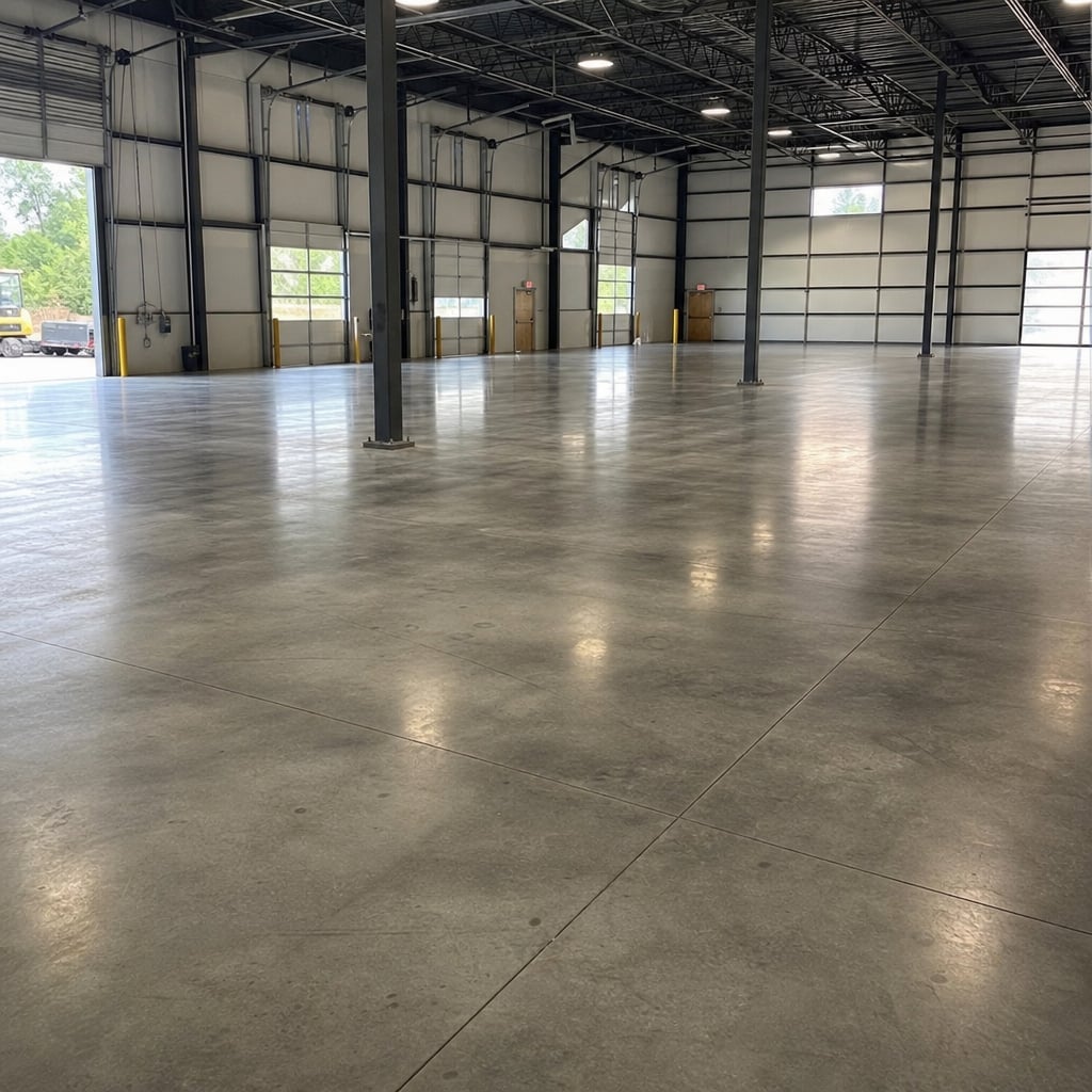 industrial concrete floor project in Clermont