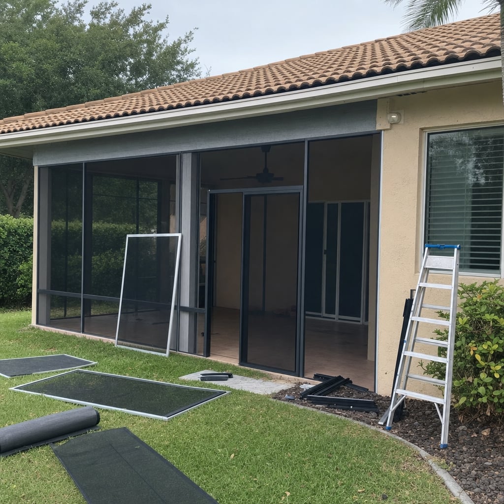 window screen project in Palm Coast