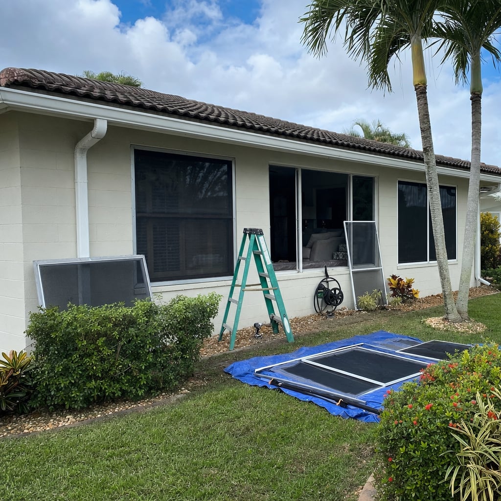 window screen project in Palm Coast